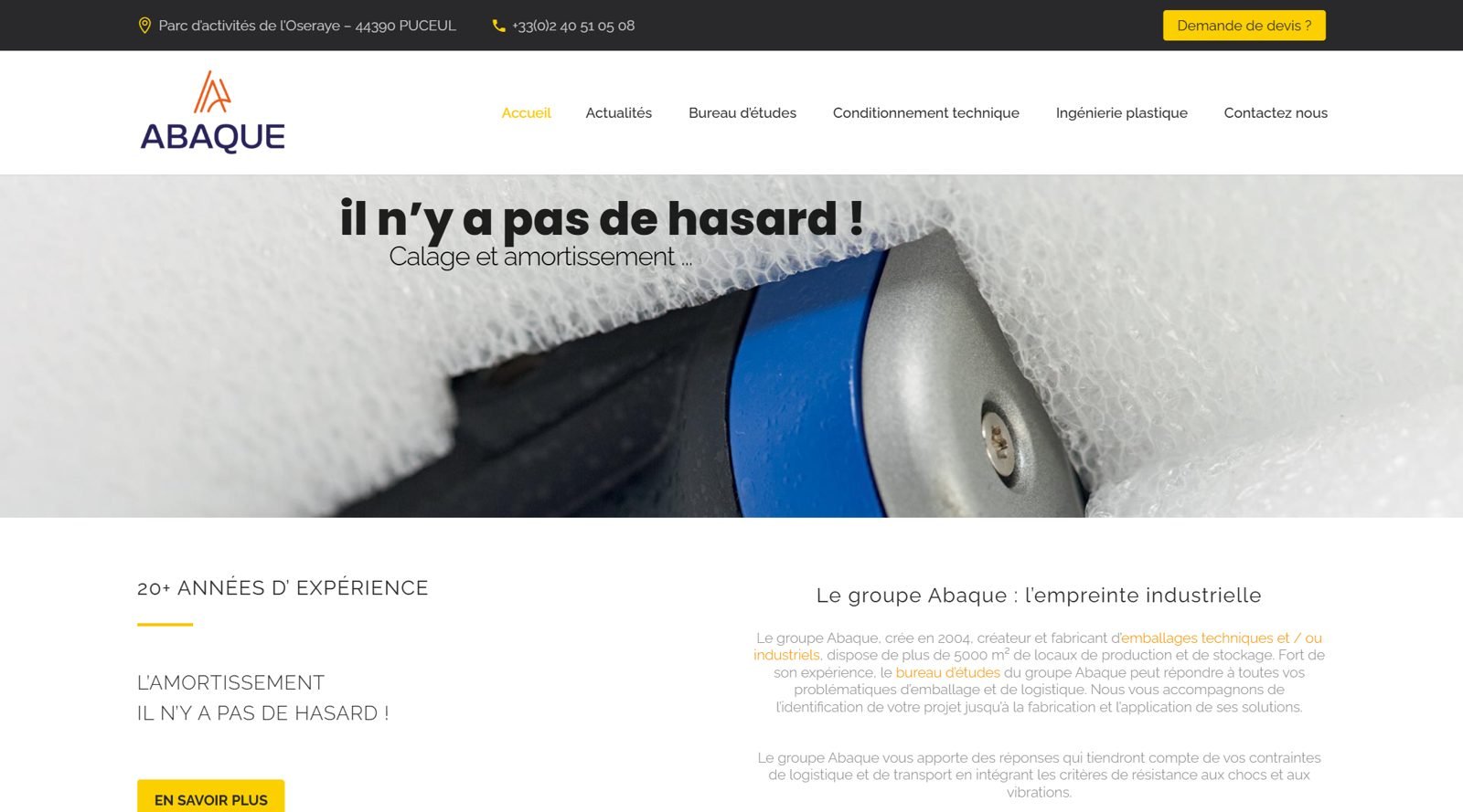 Groupe Abaque — site B2B : Fabricant français d'emballages techniques
